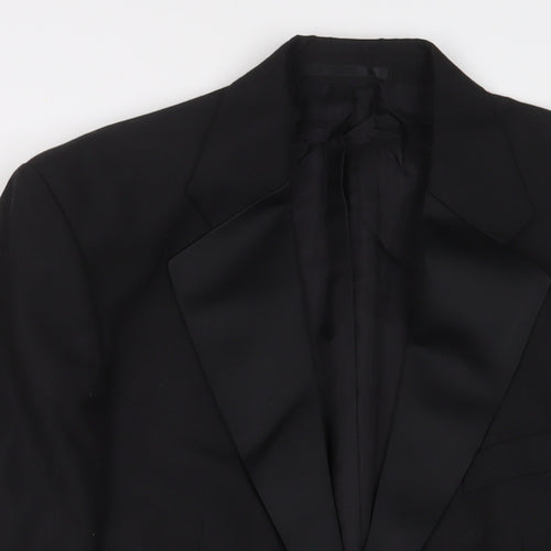 Mr Harry Mens Black Wool Jacket Suit Jacket Size 42 Regular
