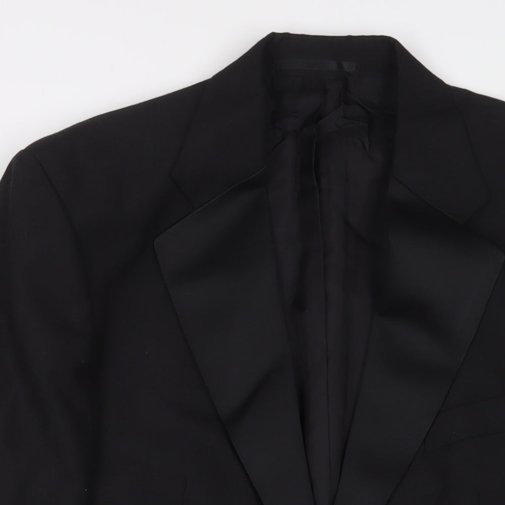 Mr Harry Mens Black Wool Jacket Suit Jacket Size 42 Regular