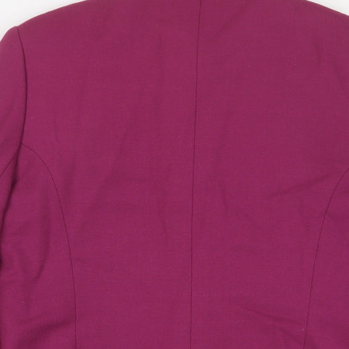 Hardy Amies Womens Purple Jacket Blazer Size 10 Button - Embroidered
