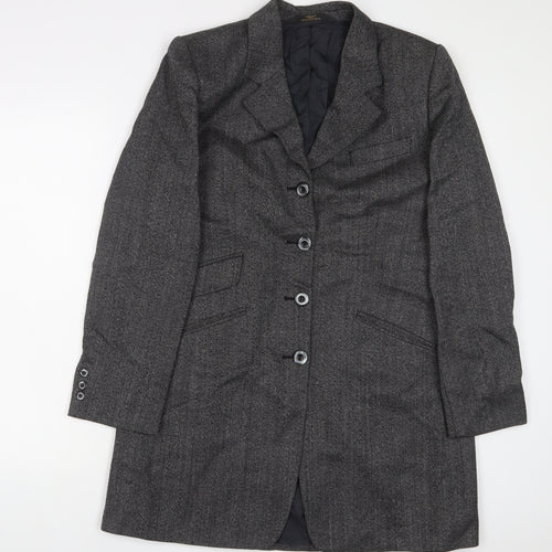 Marks and Spencer Womens Grey Jacket Blazer Size 14 Button