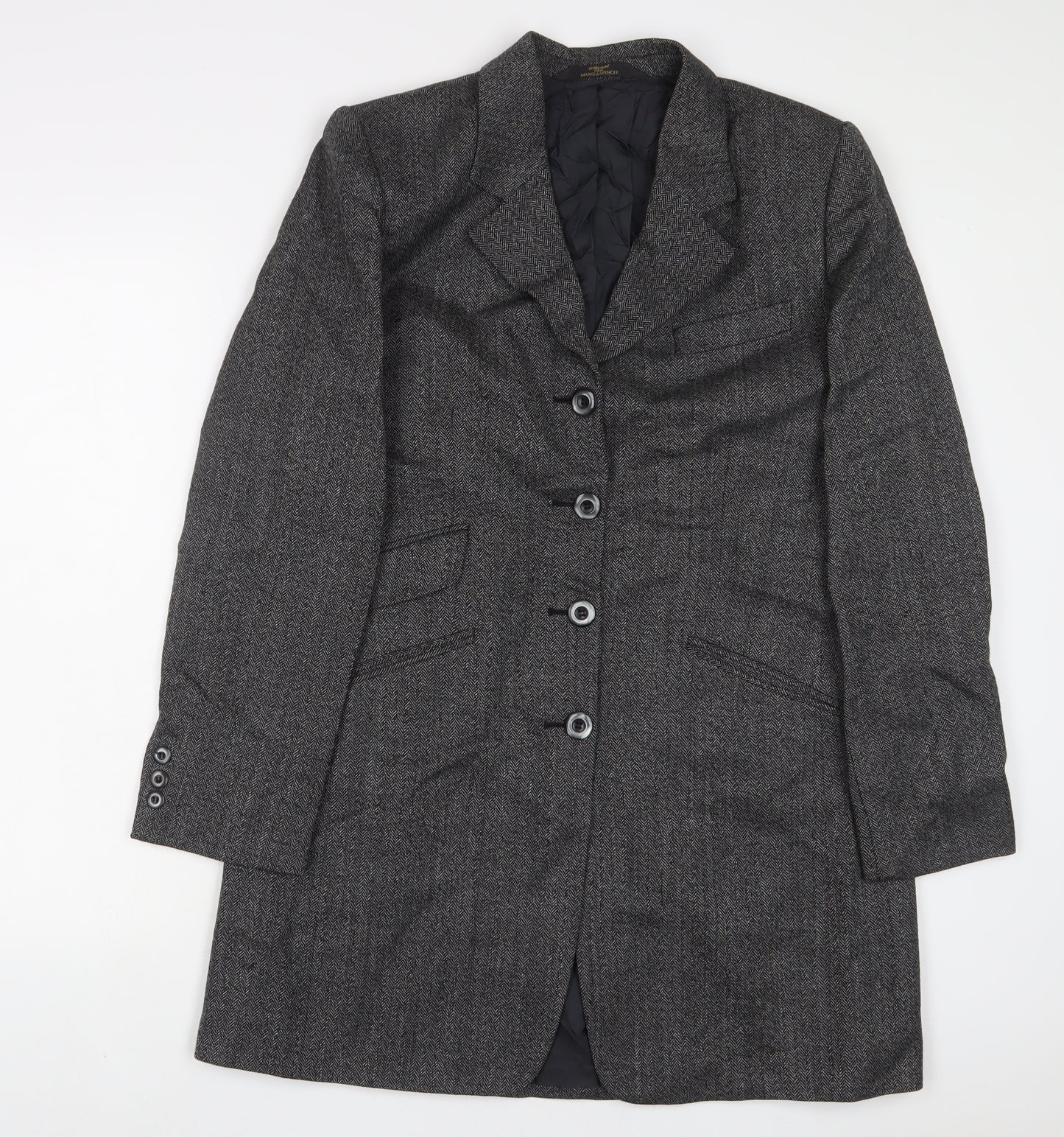 Marks and Spencer Womens Grey Jacket Blazer Size 14 Button