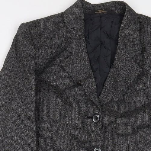 Marks and Spencer Womens Grey Jacket Blazer Size 14 Button