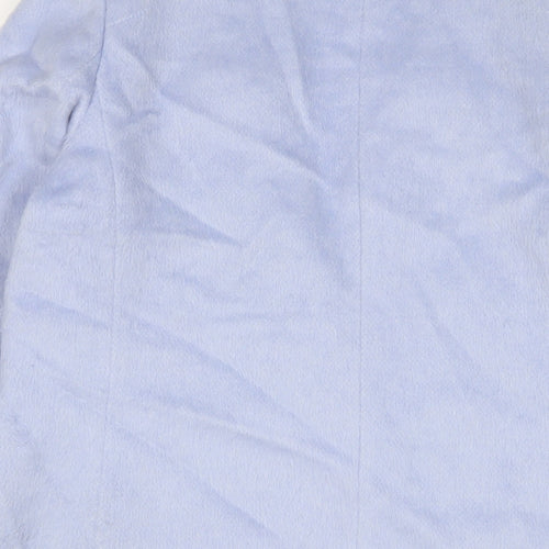 Ann Taylor Womens Blue Overcoat Coat Size S Button