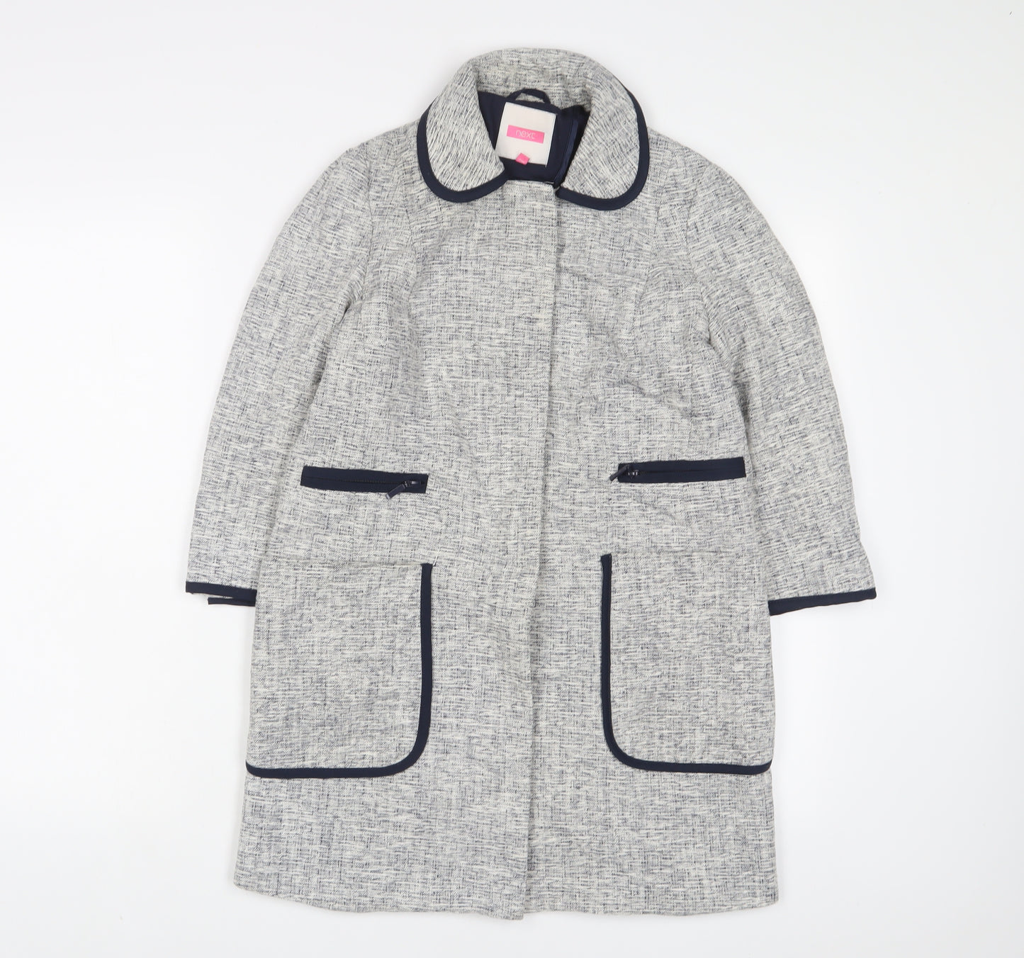 NEXT Womens Grey Jacket Size 8 Button