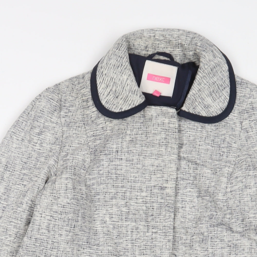 NEXT Womens Grey Jacket Size 8 Button