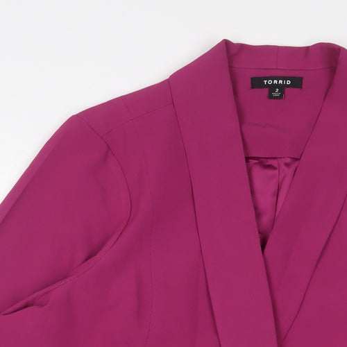 Torrid Womens Purple Jacket Blazer Size M - Open
