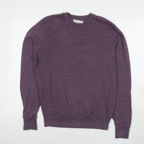 River Island Mens Purple Cotton Pullover Hoodie Size M
