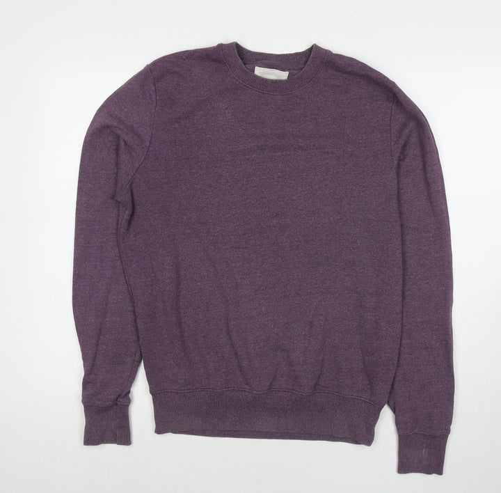 River Island Mens Purple Cotton Pullover Hoodie Size M