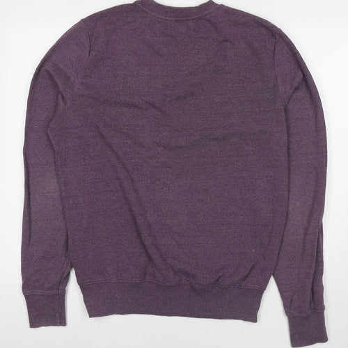 River Island Mens Purple Cotton Pullover Hoodie Size M