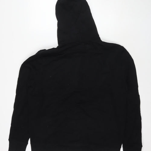 Marks and Spencer Mens Black Cotton Pullover Hoodie Size L