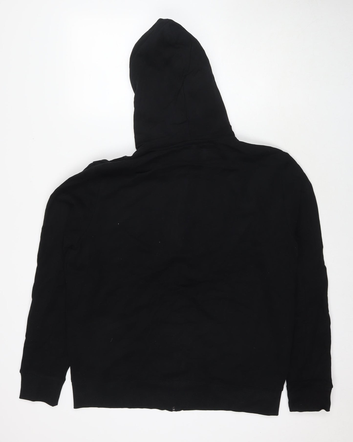 Marks and Spencer Mens Black Cotton Pullover Hoodie Size L