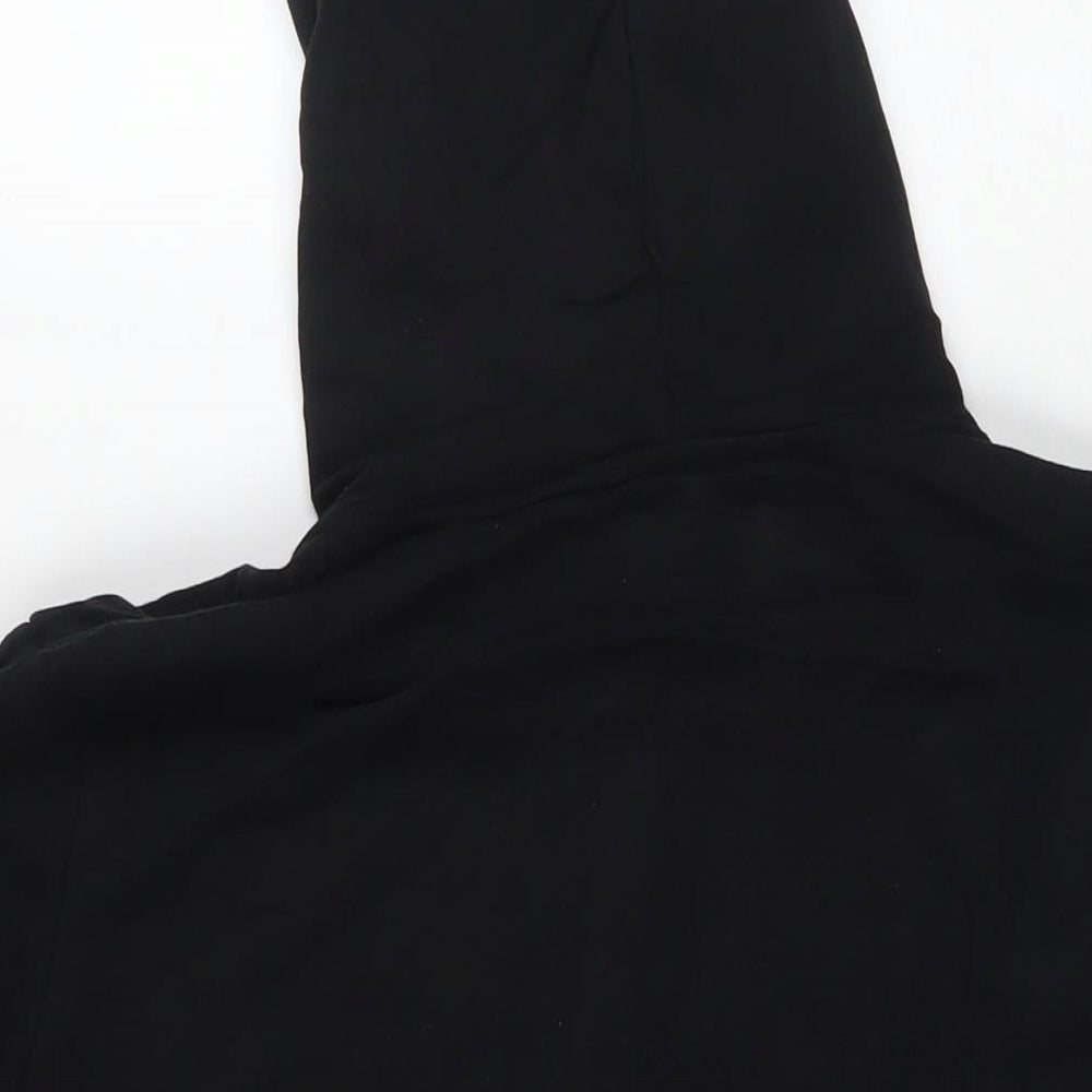 Marks and Spencer Mens Black Cotton Pullover Hoodie Size L