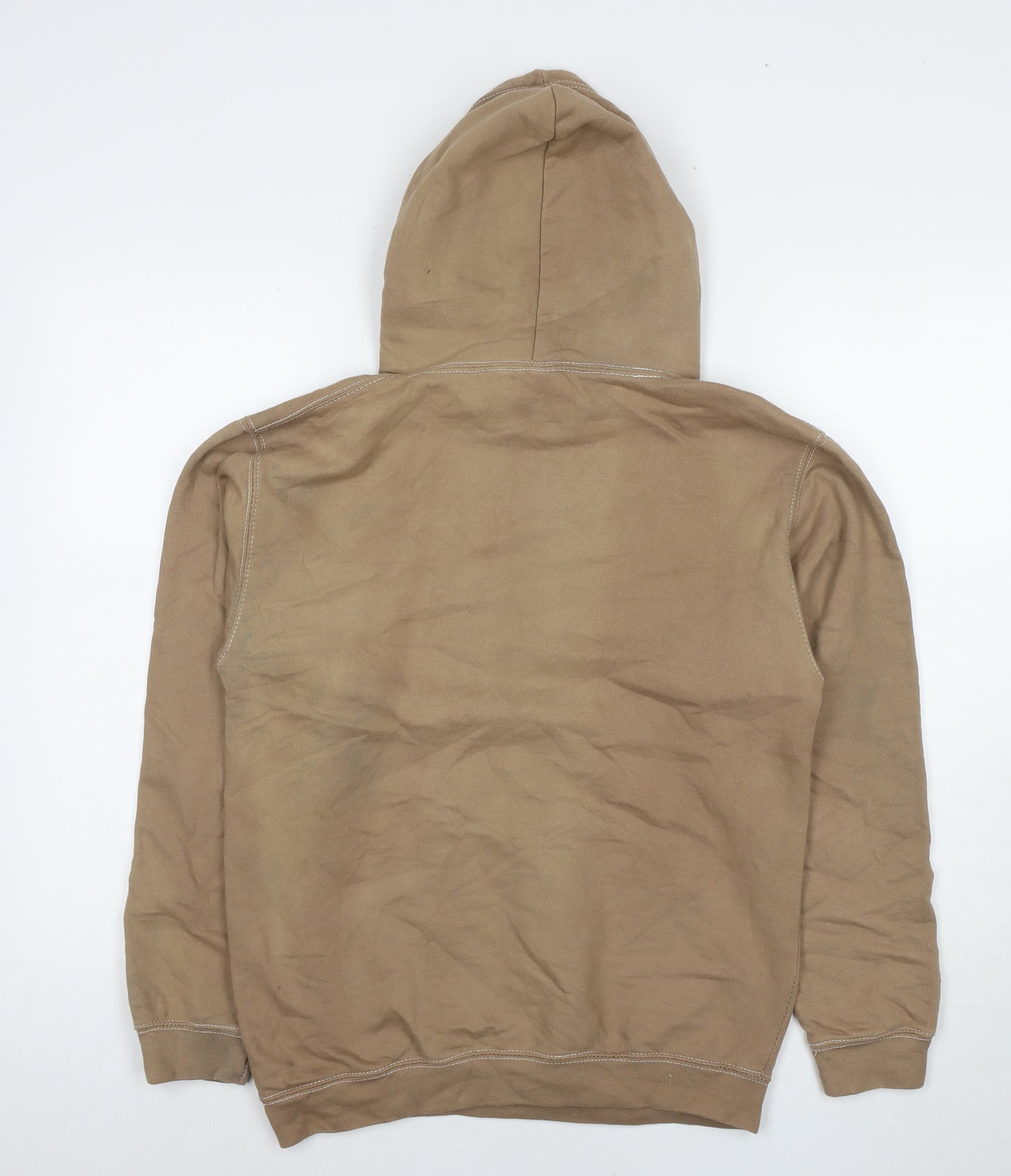 Take Two Clothing Mens Brown Polyester Pullover Hoodie Size S - Logo
