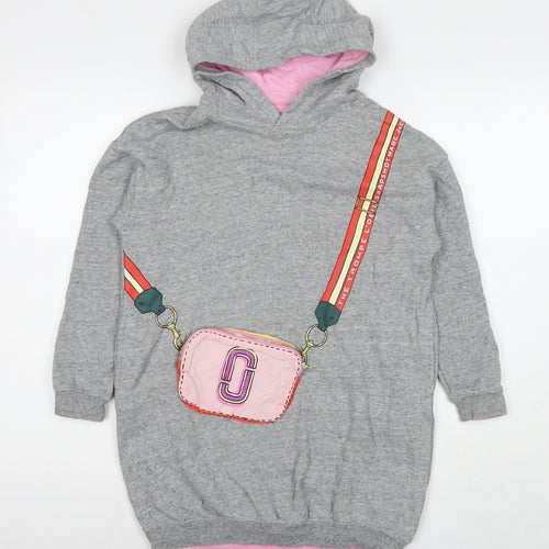 Marc Jacobs Girls Grey Cotton Pullover Hoodie Size 10 Years Pullover - Bag Detail