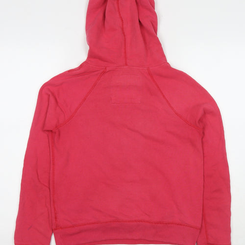Abercrombie & Fitch Womens Pink Cotton Pullover Hoodie Size S Pullover - Logo