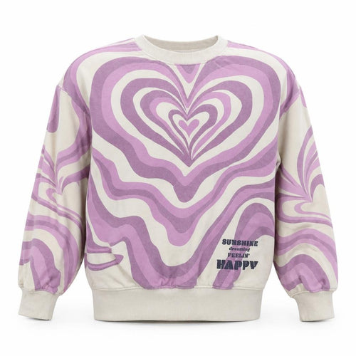 H&M Girls Multicoloured Geometric Cotton Pullover Sweatshirt Size 10-11 Years Pullover - Age 10-12 Years