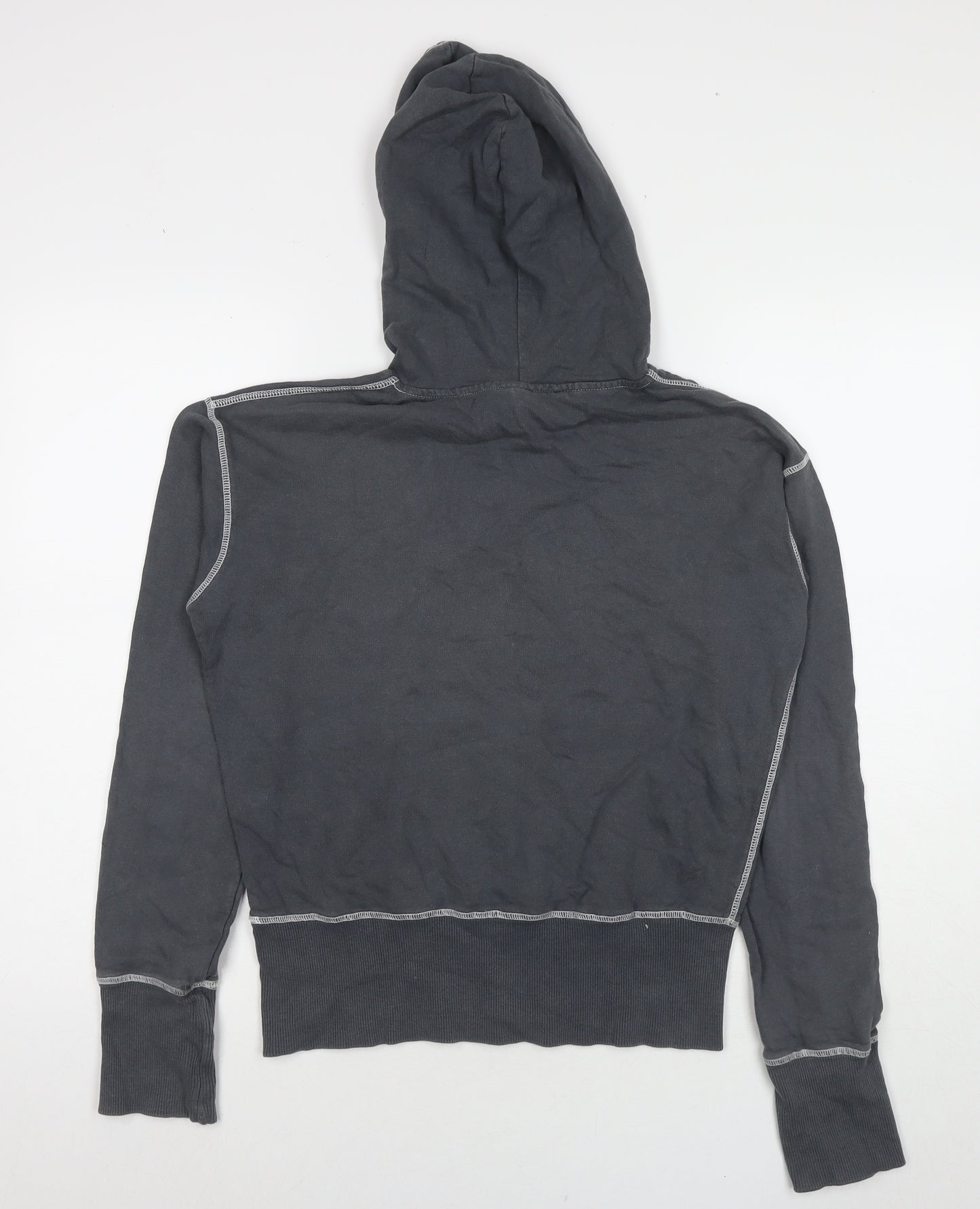 Superdry Womens Grey Cotton Pullover Hoodie Size S Pullover - Logo