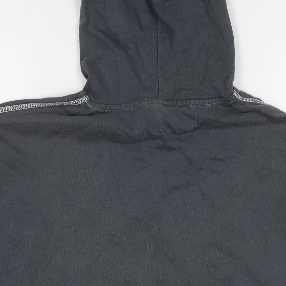 Superdry Womens Grey Cotton Pullover Hoodie Size S Pullover - Logo