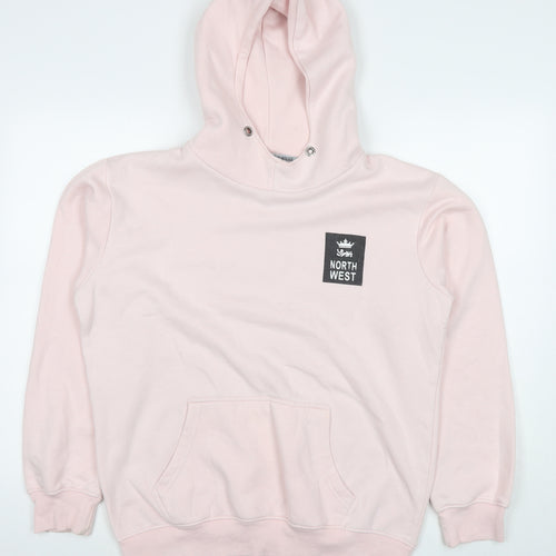 Northwest Womens Pink Cotton Pullover Hoodie Size L Pullover