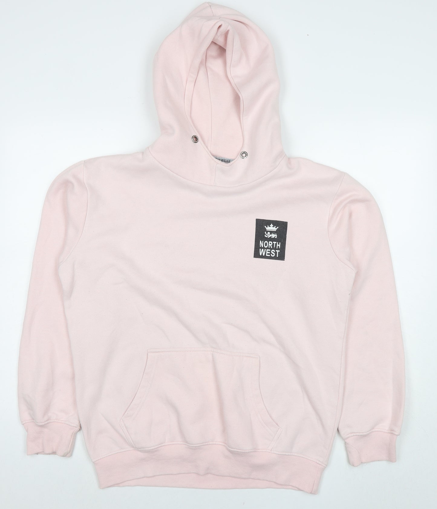 Northwest Womens Pink Cotton Pullover Hoodie Size L Pullover