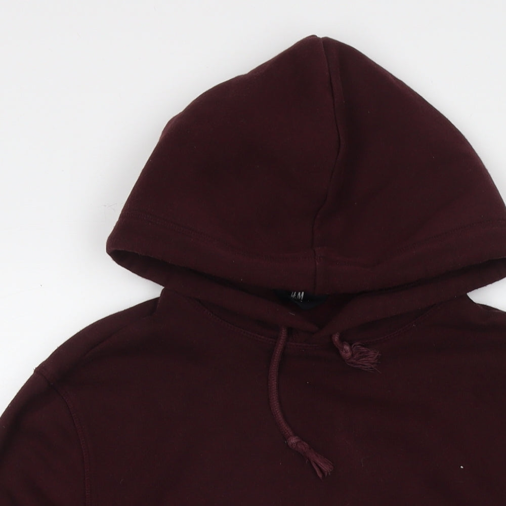 H&M Mens Brown Cotton Pullover Hoodie Size XS