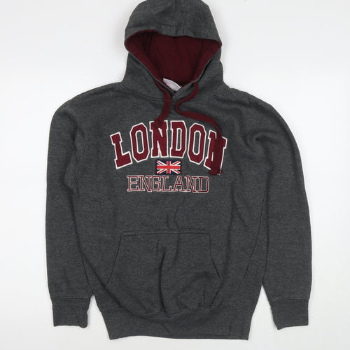Zone One Womens Grey Cotton Pullover Hoodie Size S Pullover