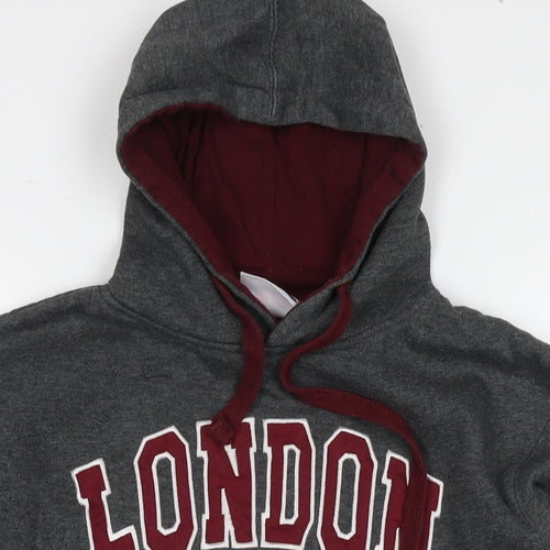 Zone One Womens Grey Cotton Pullover Hoodie Size S Pullover