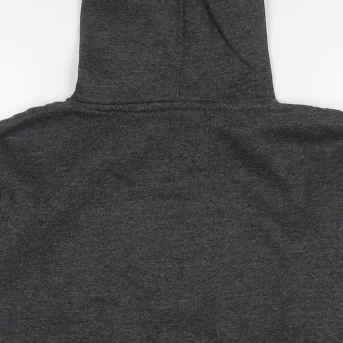 Zone One Womens Grey Cotton Pullover Hoodie Size S Pullover