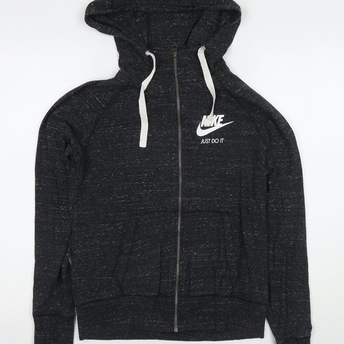 Marks and Spencer Womens Black Cotton Full Zip Hoodie Size S Pullover