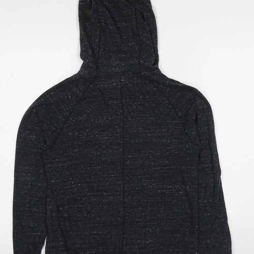 Marks and Spencer Womens Black Cotton Full Zip Hoodie Size S Pullover