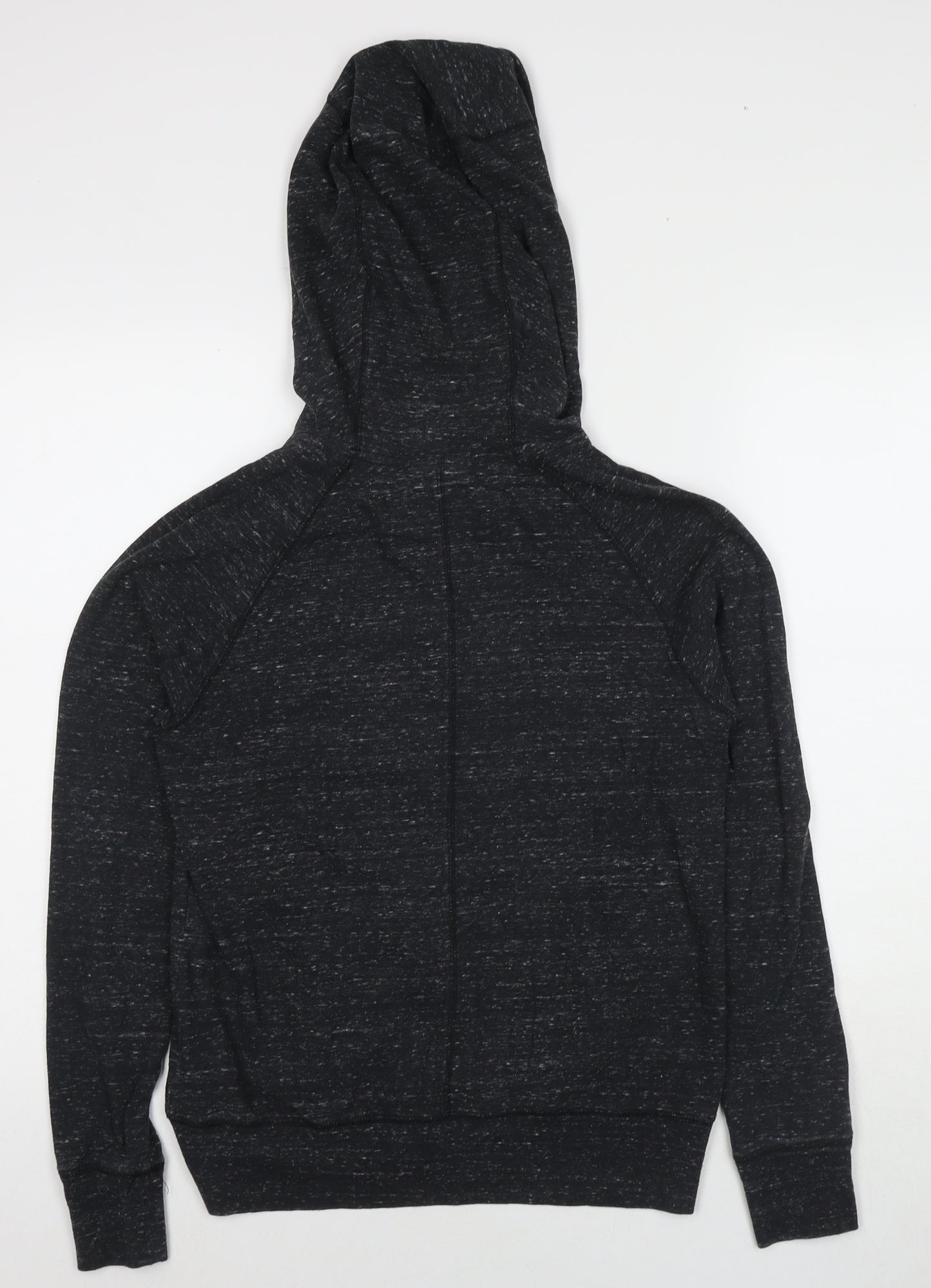 Marks and Spencer Womens Black Cotton Full Zip Hoodie Size S Pullover