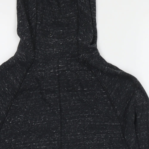 Marks and Spencer Womens Black Cotton Full Zip Hoodie Size S Pullover
