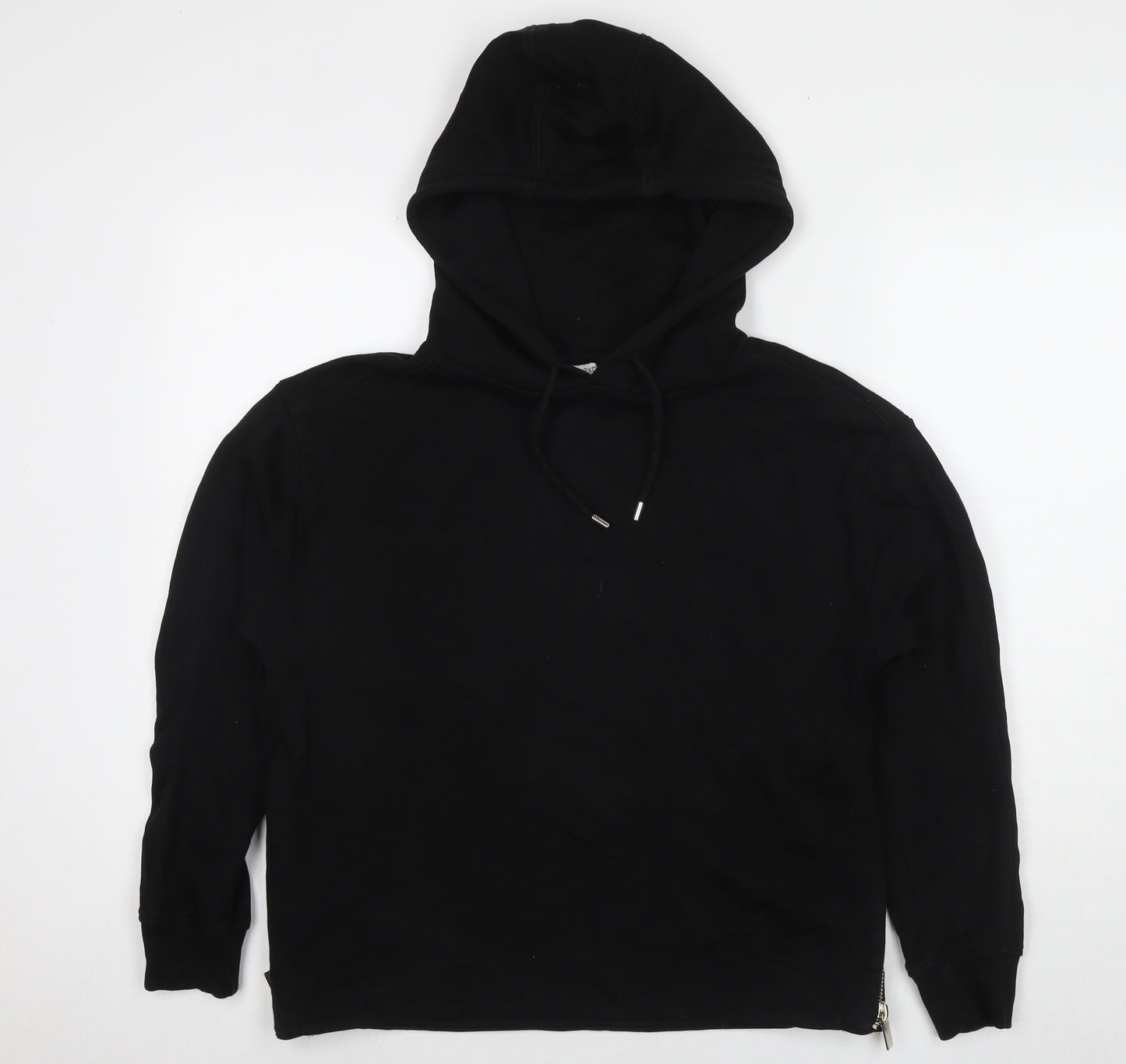 NEXT Womens Black Cotton Pullover Hoodie Size M Pullover