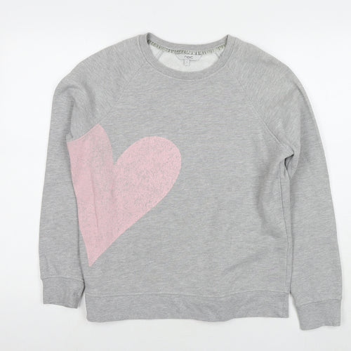 NEXT Womens Grey Cotton Pullover Sweatshirt Size S Pullover