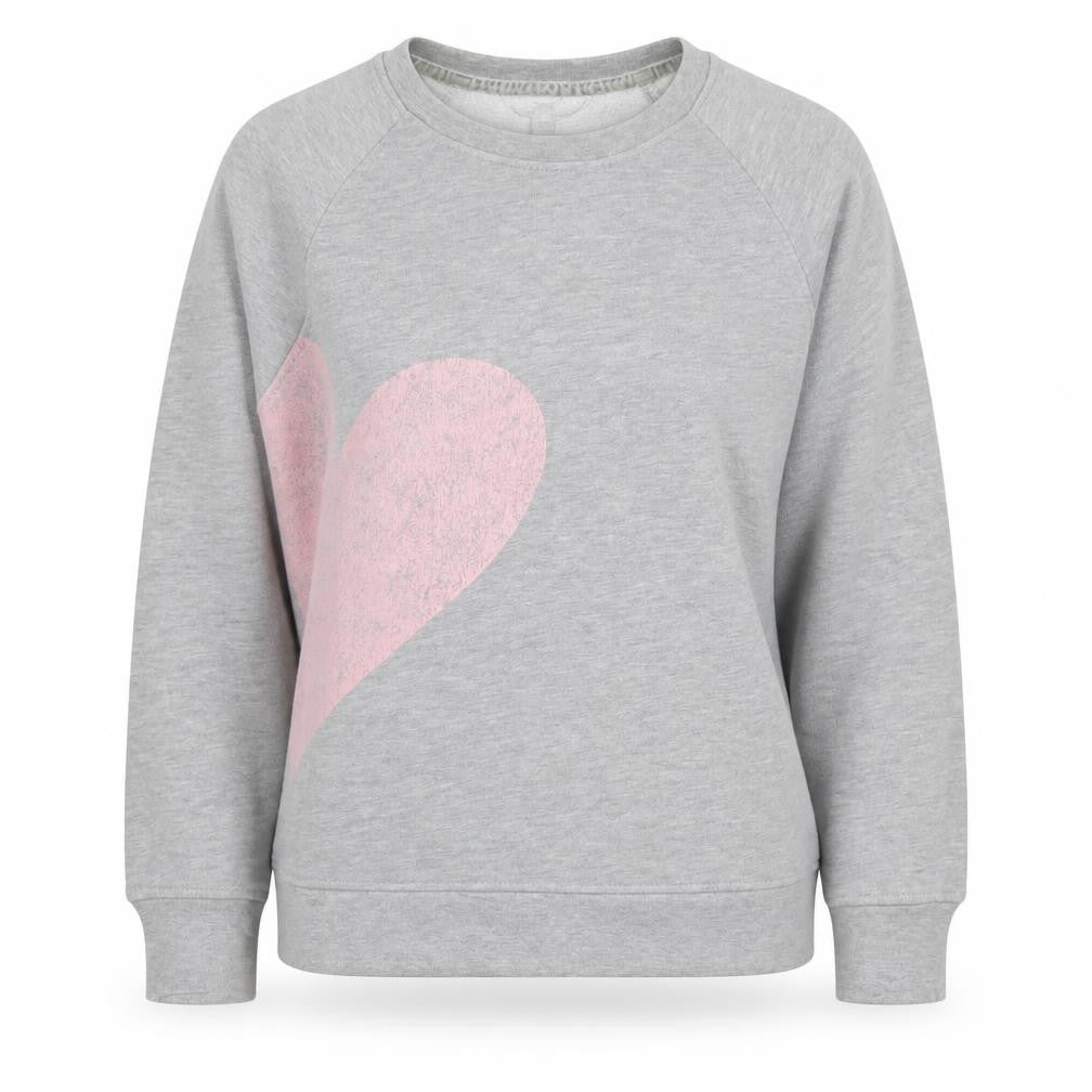 Front view of Next women’s grey cotton pullover sweatshirt, size S, pullover