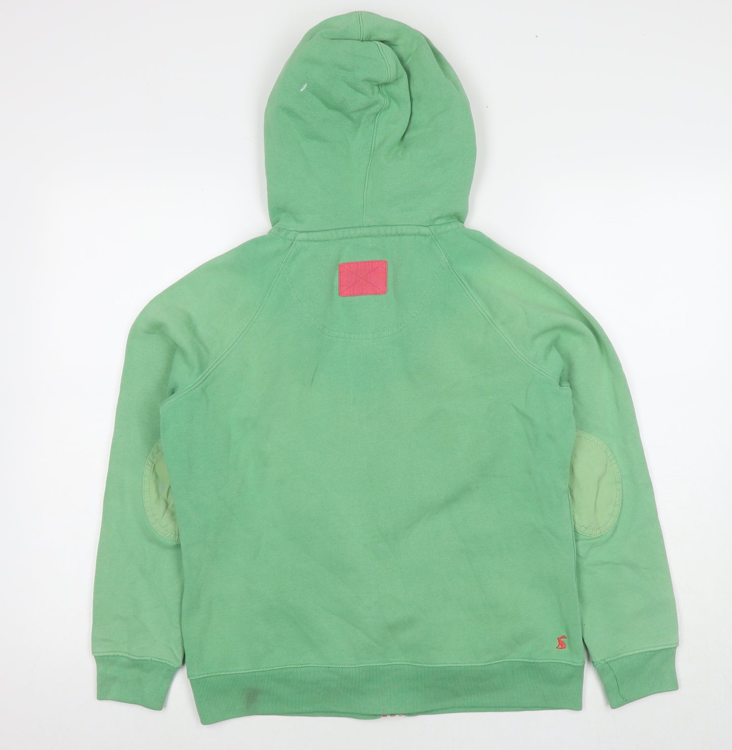 Joules Womens Green Cotton Full Zip Hoodie Size 14 Zip