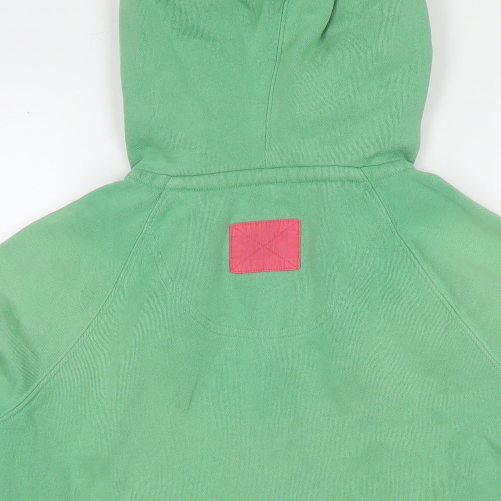 Joules Womens Green Cotton Full Zip Hoodie Size 14 Zip