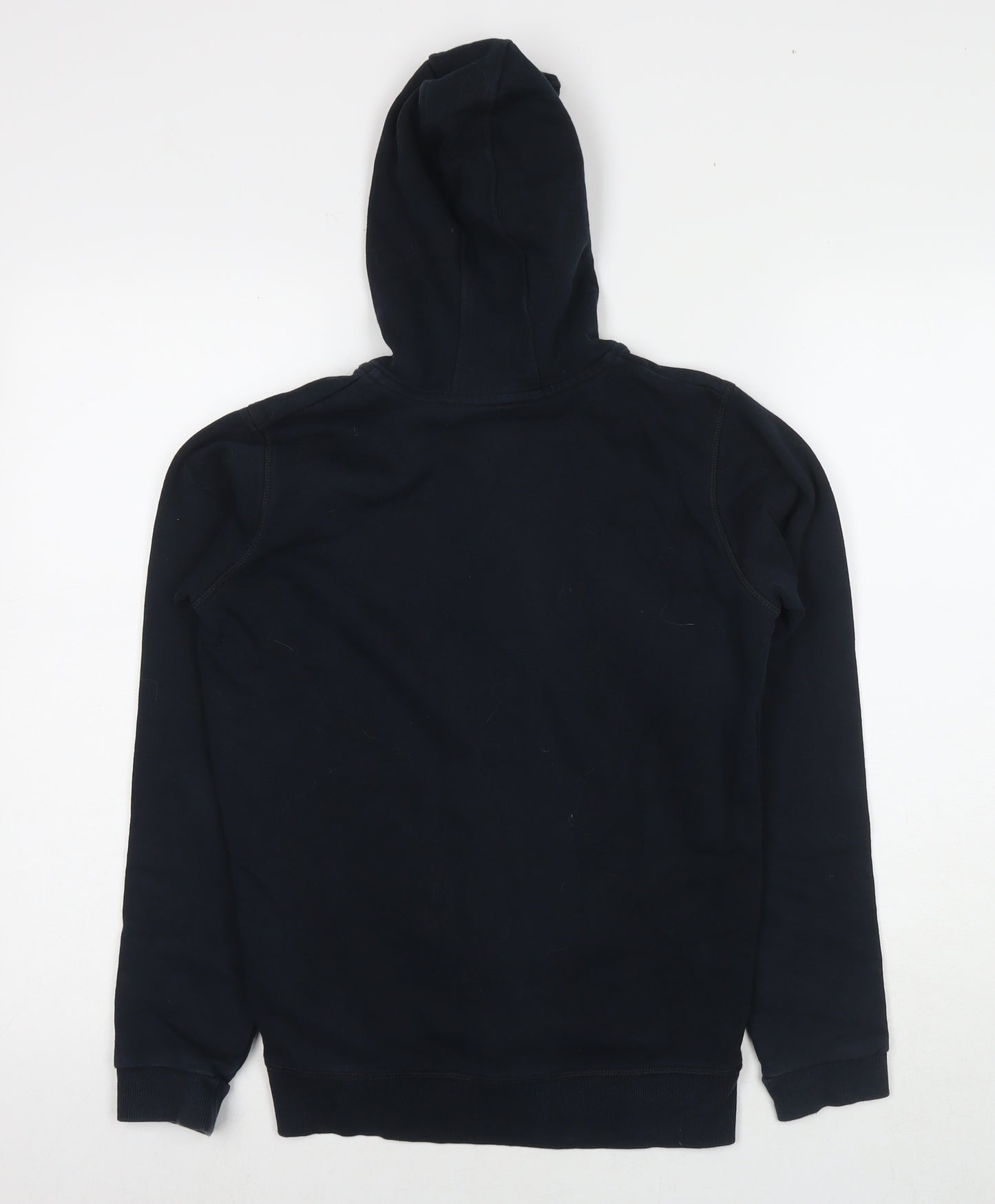 Marks and Spencer Boys Blue Cotton Full Zip Hoodie Size 12-13 Years Zip