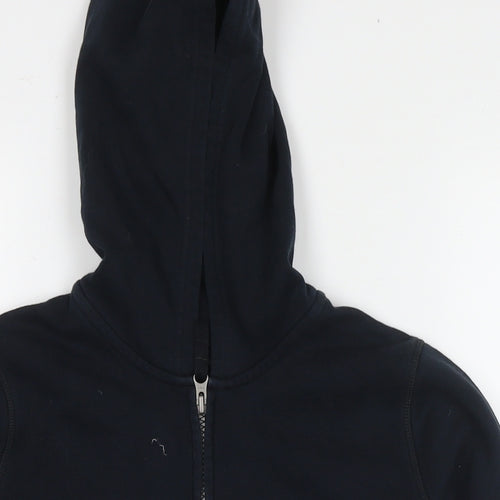 Marks and Spencer Boys Blue Cotton Full Zip Hoodie Size 12-13 Years Zip