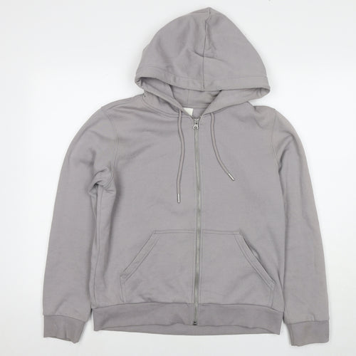 H&M Mens Beige Cotton Full Zip Hoodie Size S