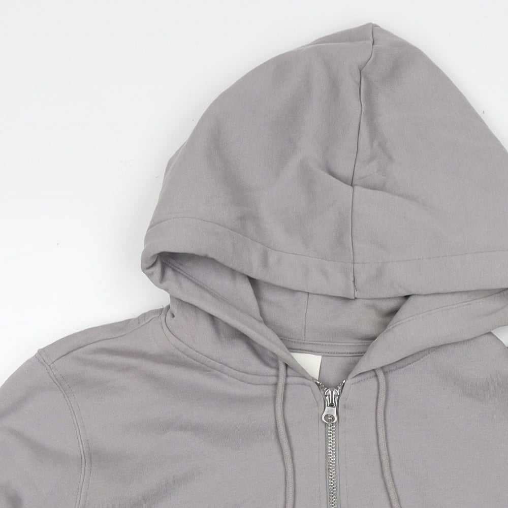 H&M Mens Beige Cotton Full Zip Hoodie Size S