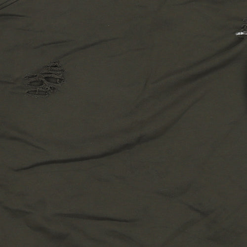Joe's Mens Green Polyester Pullover Sweatshirt Size XS - Ripped Detail