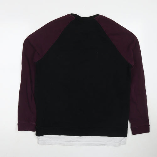 ASOS Mens Black Cotton Pullover Sweatshirt Size M