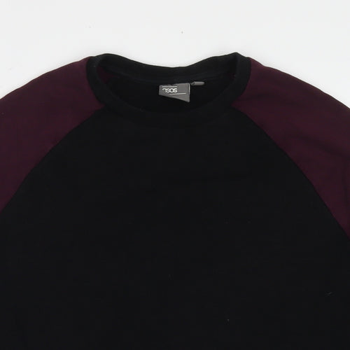 ASOS Mens Black Cotton Pullover Sweatshirt Size M