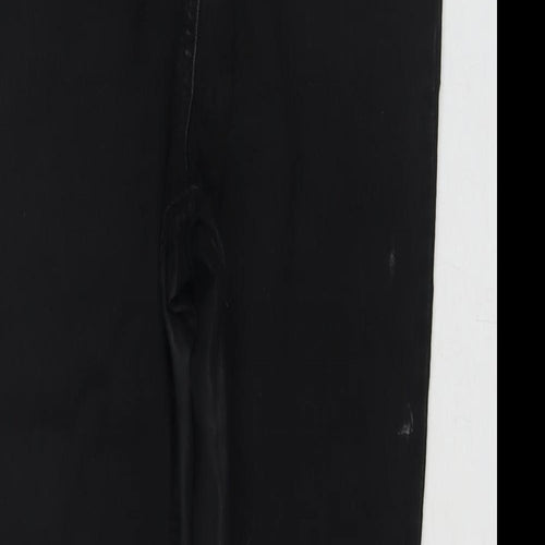 Papaya Womens Black Cotton Skinny Jeans Size 10 L27 in Regular Zip