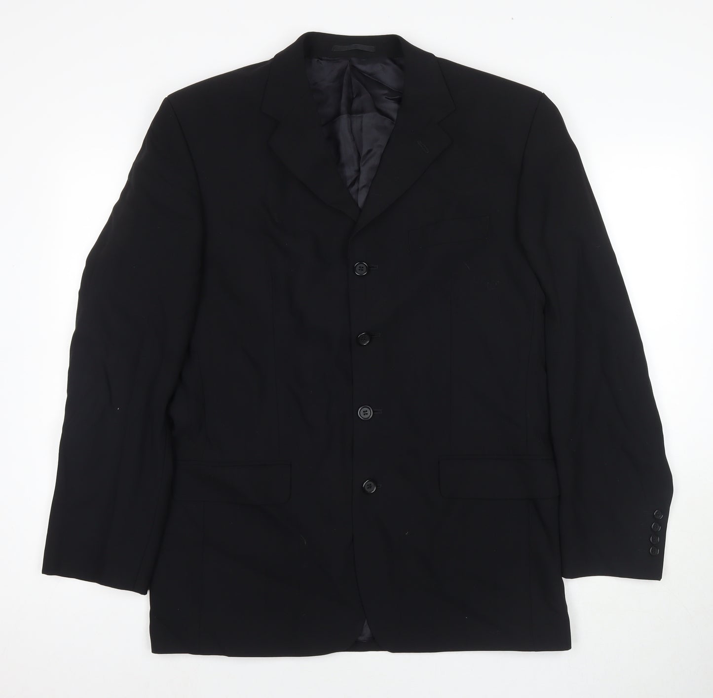 Gibson Mens Black Geometric Jacket Blazer Size 38 Button