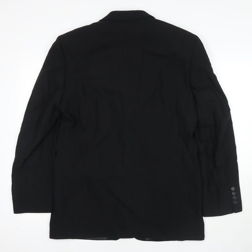 Gibson Mens Black Geometric Jacket Blazer Size 38 Button