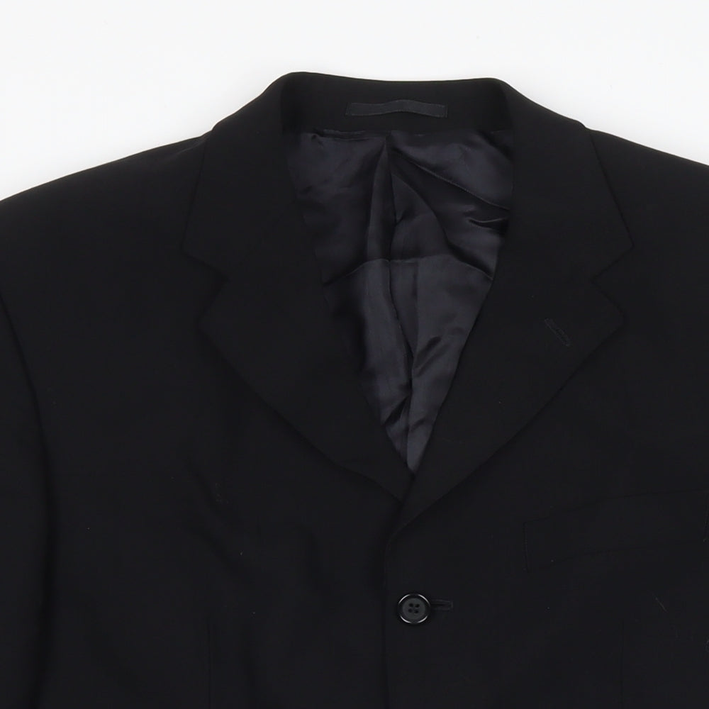 Gibson Mens Black Geometric Jacket Blazer Size 38 Button