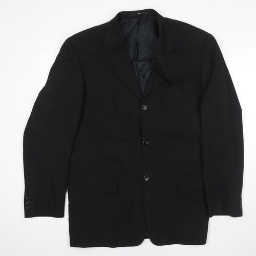 Ciro Citterio Mens Black Wool Jacket Suit Jacket Size 40 Regular