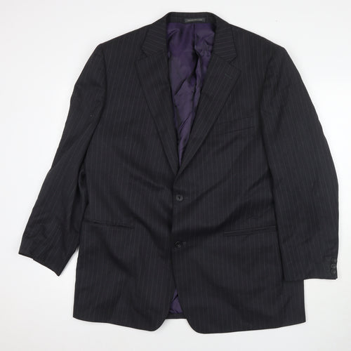 Greenwoods Mens Grey Wool Jacket Suit Jacket Size 46 Regular